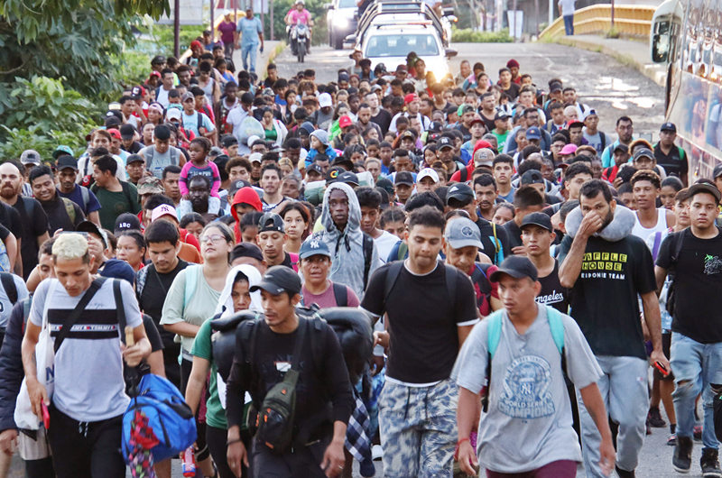 Caravana migrante en gobierno de Sheinbaum parte de Tapachula a Ciudad de México