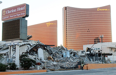Demolieron un pedazo de la historia turística de Las Vegas