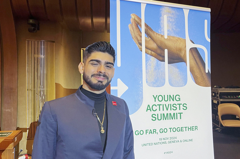 El activista Álvaro Quiroz premiado en la ONU por dar voz a jóvenes sin hogar