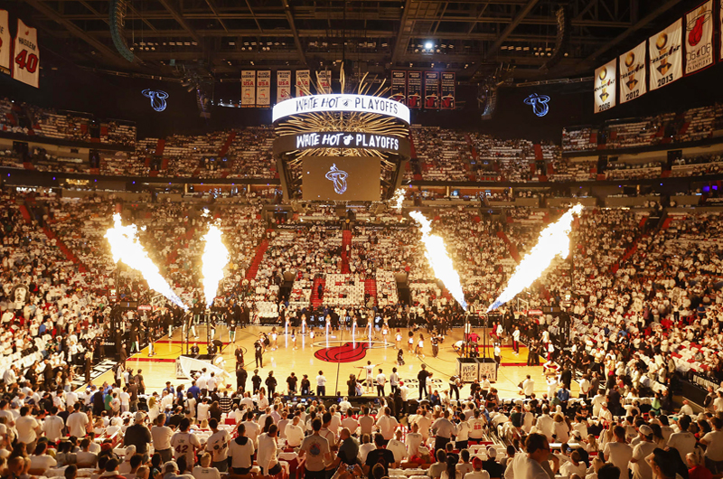 Así es la bola de fuego digital de los Miami Heat