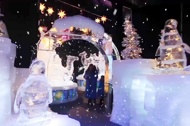 En el M Resort ... Una atracción navideña: ‘Snow Carnival Holiday Forest’