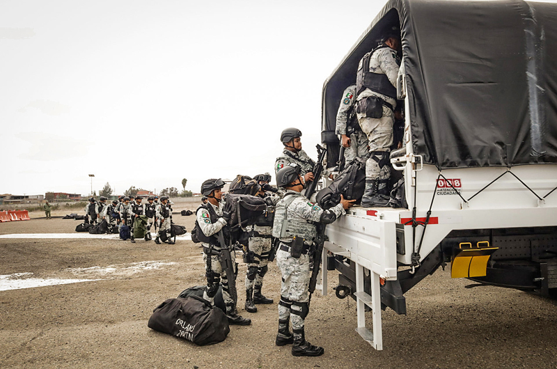 La Guardia Nacional de México refuerza seguridad en la fronteriza Tijuana con 500 agentes 