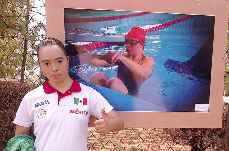 Dunia Camacho, nadadora mexicana con síndrome de Down adicta a romper récords