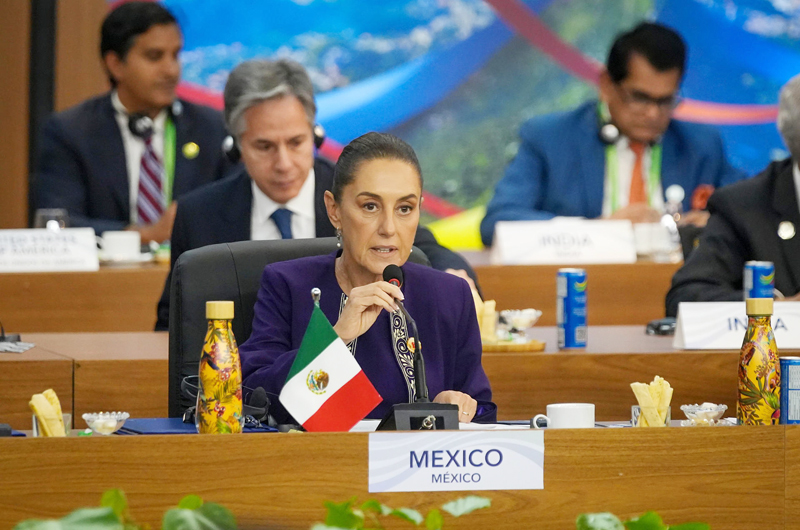 Claudia Sheinbaum propone un fondo global en el G20 para la reforestación y la paz