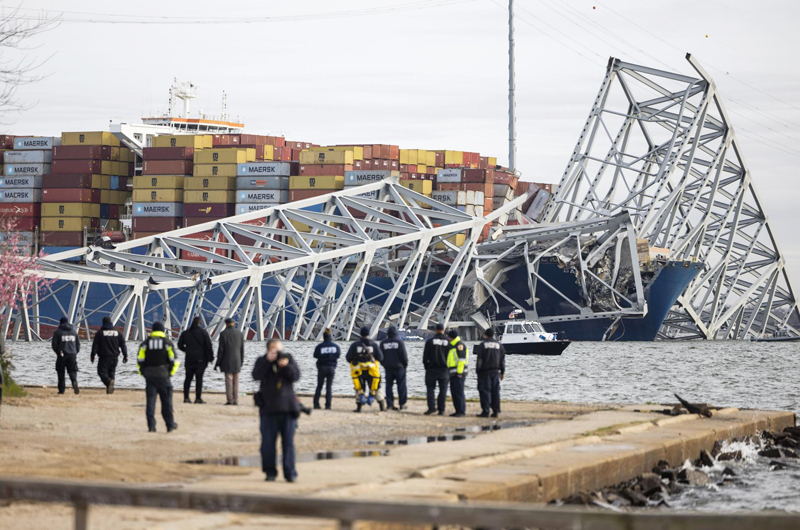 El Dali emitió emergencia y se dio el alto al tráfico en puente de Baltimore: gobernador