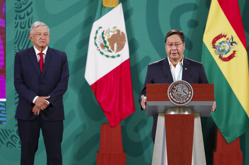 Luis Arce se solidariza con López Obrador y le desea una pronta recuperación