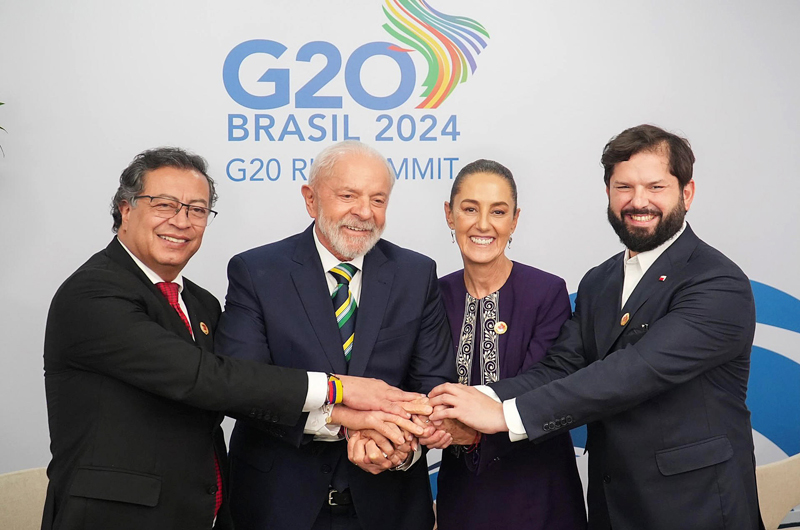 Sheinbaum y Petro refuerzan los lazos bilaterales entre México y Colombia en el G20