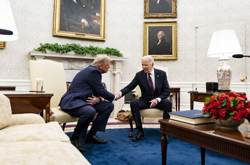 Termina la reunión entre Biden y Trump tras casi dos horas en el Despacho Oval