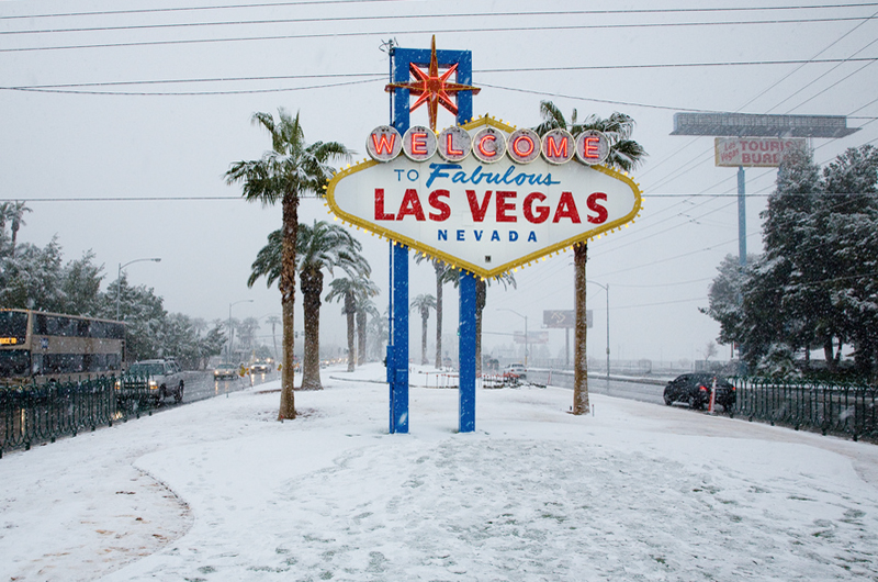 Diciembre del 2008, aquella nevada en Las Vegas