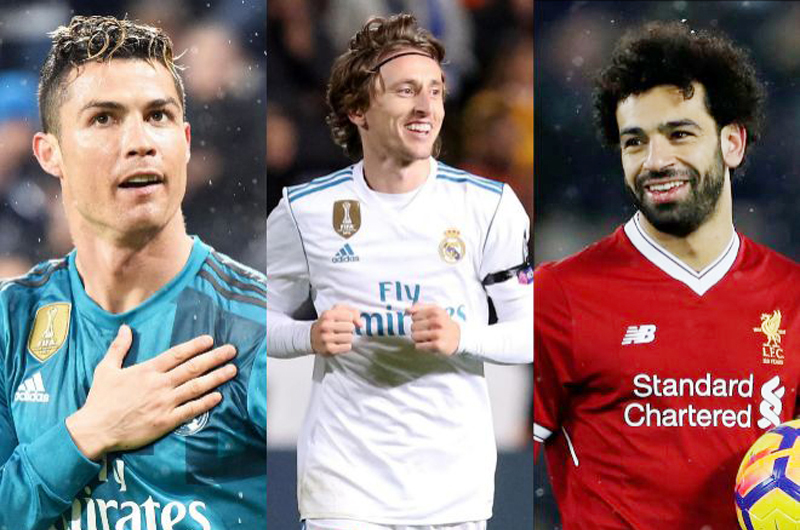 Ronaldo, Modric y Salah: Nominados a Jugador del Año por UEFA