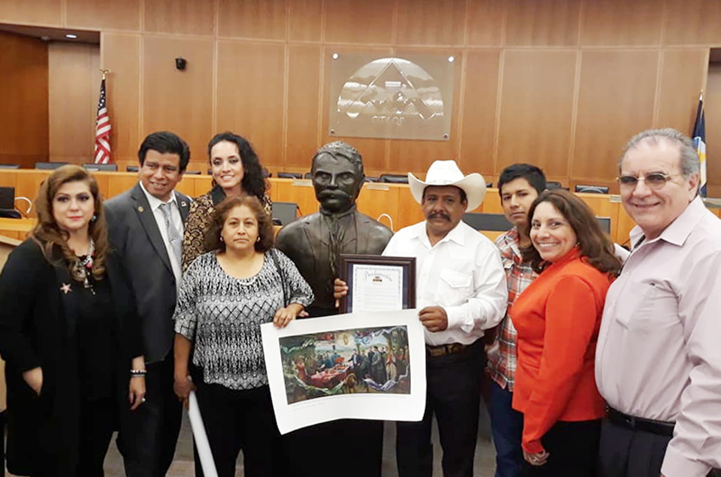 Emocionante homenaje a Emiliano Zapata en el City Hall de NLV