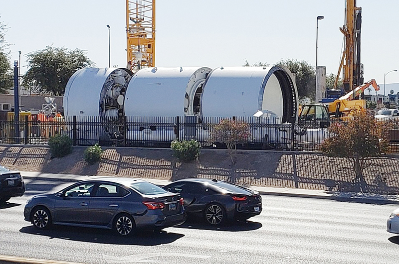 Perforan para el nuevo transporte subterráneo en Las Vegas