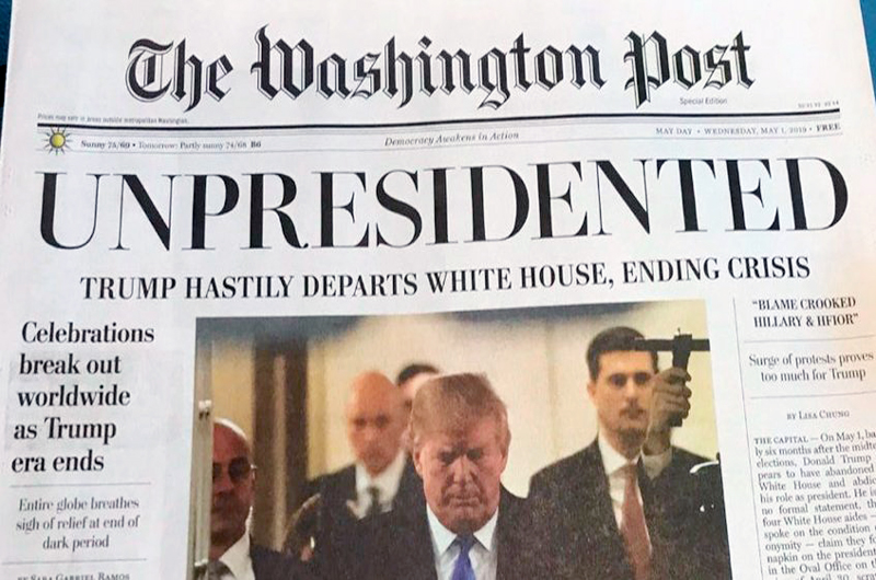 The Washington Post desmiente edición falsa con renuncia de Trump