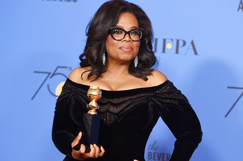 Oprah Winfrey hace historia en los Globos de Oro