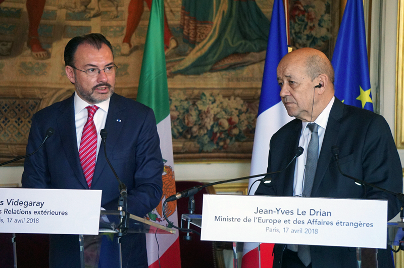 Canciller de Francia ofrece “alianza” estratégica a México